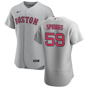 Superb Boston Red Sox #59 Jeffrey Springs Men's Nike Gray Road 2020 Authentic Team MLB Jersey