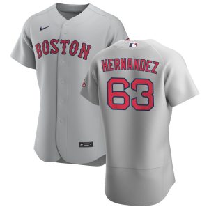 HighQuality Boston Red Sox #63 Darwinzon Hernandez Men's Nike Gray Road 2020 Authentic Team MLB Jersey