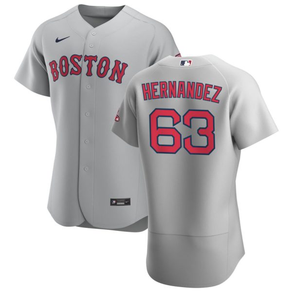 HighQuality Boston Red Sox #63 Darwinzon Hernandez Men's Nike Gray Road 2020 Authentic Team MLB Jersey
