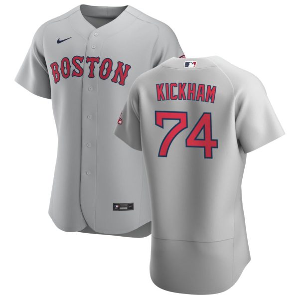 Exceptional Boston Red Sox #74 Mike Kickham Men's Nike Gray Road 2020 Authentic Team MLB Jersey