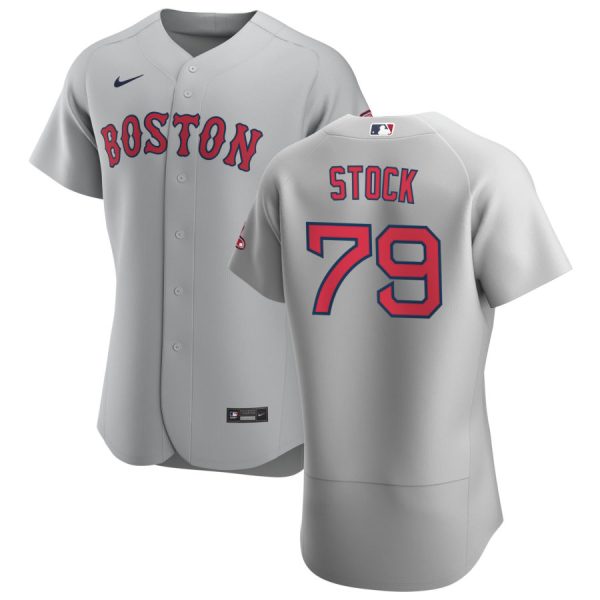 Fantastic Boston Red Sox #79 Robert Stock Men's Nike Gray Road 2020 Authentic Team MLB Jersey