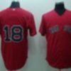 Impressive Red Sox #18 Matsuzake Daisuke Stitched Red MLB Jersey
