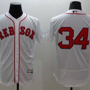 Exceptional Red Sox #34 David Ortiz White Flexbase Authentic Collection Stitched MLB Jersey