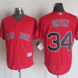 Impressive Red sox #34 David Ortiz Red New Cool Base Stitched MLB Jersey