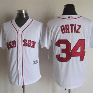 Delightful Red sox #34 David Ortiz White New Cool Base Stitched MLB Jersey