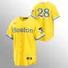 Amazing Boston Red Sox #28 J.D. Martinez Men's Nike 2021 City Connect Gold Fans Version MLB Jersey   No Name