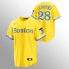 Exceptional Boston Red Sox #28 J.D. Martinez Men's Nike 2021 City Connect Gold Fans Version MLB Jersey