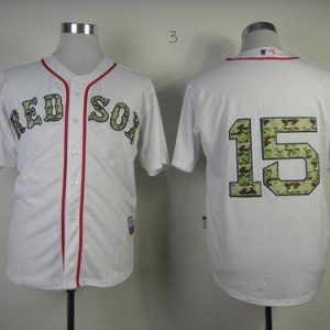 Superb Red Sox #15 Dustin Pedroia White USMC Cool Base Stitched MLB Jersey
