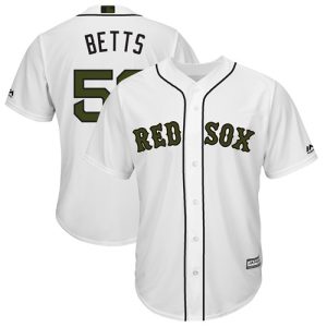 Fantastic Red Sox #50 Mookie Betts White New Cool Base 2018 Memorial Day Stitched MLB Jersey