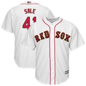 Superb Red Sox #41 Chris Sale White 2019 Gold Program Cool Base Stitched MLB Jersey