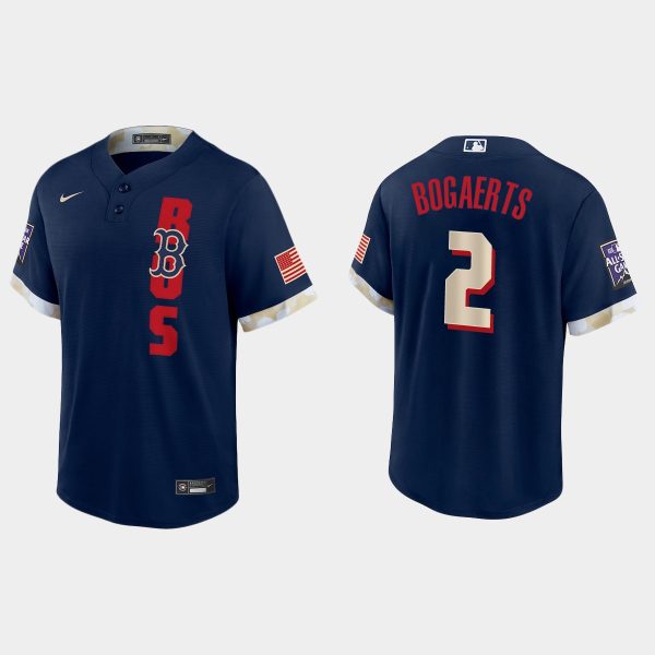 Fantastic Boston Red Sox #2 Xander Bogaerts 2021 MLB All Star Game Fan's Version Navy Jersey