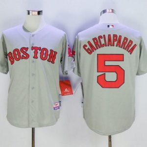 Impressive Red Sox #5 Nomar Garciaparra Grey Cool Base Stitched MLB Jersey