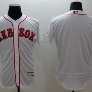 Delightful Red Sox Blank White Flexbase Authentic Collection Stitched MLB Jersey