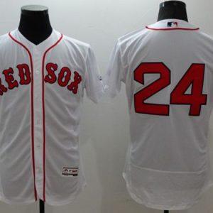 Superb Red Sox #24 David Price White Flexbase Authentic Collection Stitched MLB Jersey