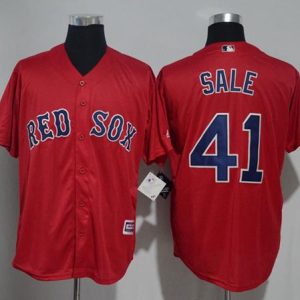 Delightful Red Sox #41 Chris Sale Red New Cool Base Stitched MLB Jersey