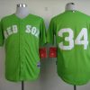 Premium Red Sox #34 David Ortiz Green Cool Base Stitched MLB Jersey