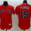 Exceptional Red Sox #15 Dustin Pedroia Red Flexbase Authentic Collection Stitched MLB Jersey