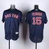 Fantastic Red Sox #15 Dustin Pedroia Navy Blue Flexbase Authentic Collection Stitched MLB Jersey