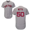 Superb Red Sox #50 Mookie Betts Grey Flexbase Authentic Collection Stitched MLB Jersey