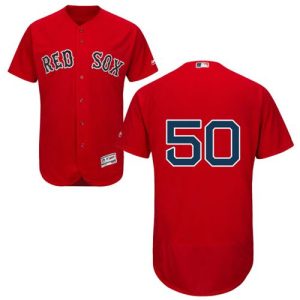Superb Red Sox #50 Mookie Betts Red Flexbase Authentic Collection Stitched MLB Jersey