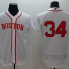 Amazing Red Sox #34 David Ortiz White Flexbase Authentic Collection Alternate Home Stitched MLB Jersey