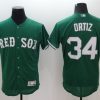 Outstanding Red Sox #34 David Ortiz Green Celtic Flexbase Authentic Collection Stitched MLB Jersey