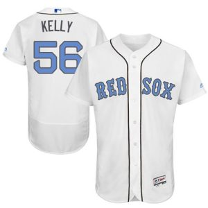 Outstanding Red Sox #56 Joe Kelly White Flexbase Authentic Collection Father's Day Stitched MLB Jersey