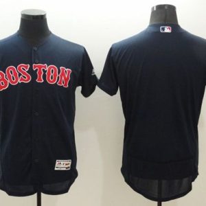Impressive Red Sox Blank Navy Blue Flexbase Authentic Collection Stitched MLB Jersey