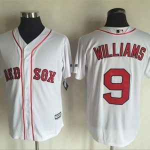 Stunning Red Sox #9 Ted Williams White New Cool Base Stitched MLB Jersey