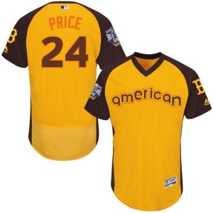 Stunning Red Sox #24 David Price Gold Flexbase Authentic Collection 2016 All Star American League Stitched MLB Jersey