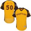 Impressive Red Sox #50 Mookie Betts Gold Flexbase Authentic Collection 2016 All Star American League Stitched MLB Jersey