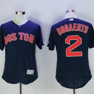Stunning Red Sox #2 Xander Bogaerts Navy Blue Flexbase Authentic Collection Stitched MLB Jersey