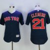 Fantastic Red Sox #21 Roger Clemens Navy Blue Flexbase Authentic Collection Stitched MLB Jersey