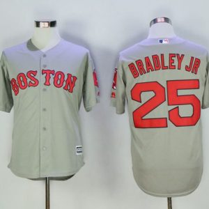 Delightful Red Sox #25 Jackie Bradley Jr Grey New Cool Base Stitched MLB Jersey