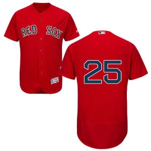 Superb Red Sox #25 Jackie Bradley Jr Red Flexbase Authentic Collection Stitched MLB Jersey
