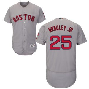 Fantastic Red Sox #25 Jackie Bradley Jr Grey Flexbase Authentic Collection Stitched MLB Jersey