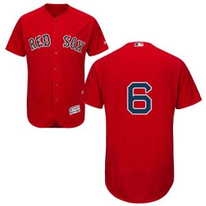 Delightful Red Sox #6 Johnny Pesky Red Flexbase Authentic Collection Stitched MLB Jersey