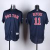 Stunning Red Sox #11 Rafael Devers Navy Blue Flexbase Authentic Collection Stitched MLB Jersey