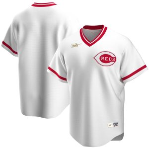 Fantastic Cincinnati Reds Nike Home Cooperstown Collection Team MLB Jersey White