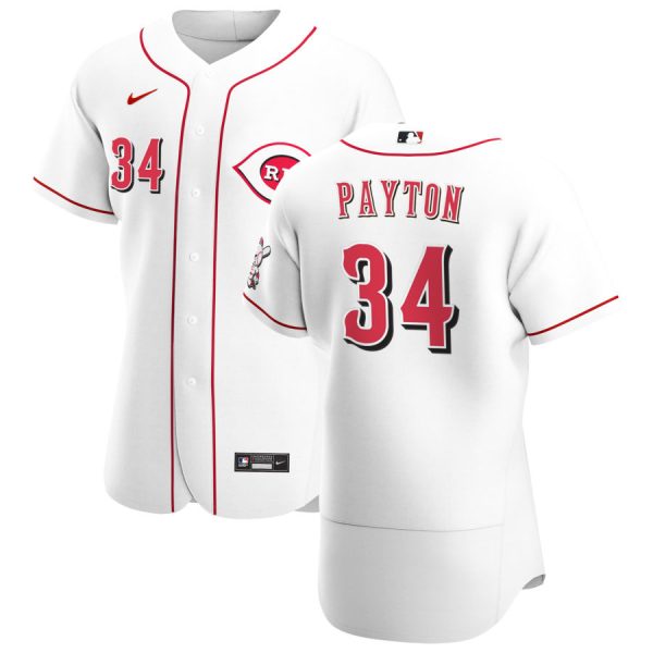Premium Cincinnati Reds #34 Mark Payton Men's Nike White Home 2020 Authentic Player MLB Jersey