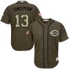 HighQuality Reds #13 Concepcion Green Salute to Service Stitched MLB Jersey