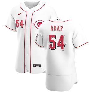 Superb Cincinnati Reds #54 Sonny Gray Men's Nike White Home 2020 Authentic Player MLB Jersey