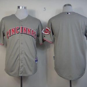 Fantastic Reds Blank Grey Cool Base Stitched MLB Jersey