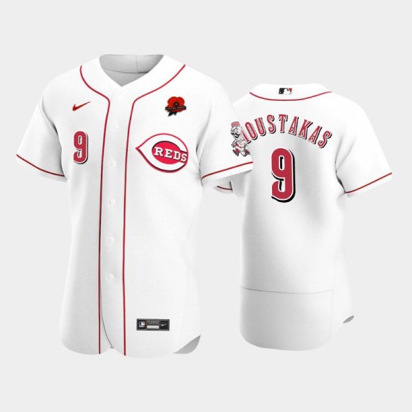 Superb Cincinnati Reds #9 Mike Moustakas Men's Nike Authentic 2021 Memorial Day MLB Jersey White