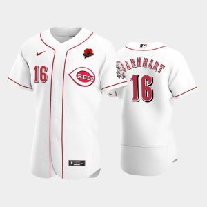 Outstanding Cincinnati Reds #16 Tucker Barnhart Men's Nike Authentic 2021 Memorial Day MLB Jersey   White