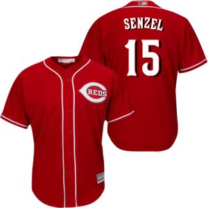Amazing Reds #15 Nick Senzel Red New Cool Base Stitched MLB Jersey