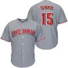 Stunning Reds #15 Nick Senzel Grey New Cool Base Stitched MLB Jersey