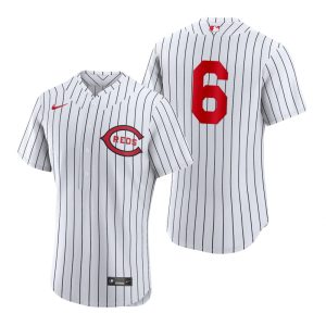 Outstanding Cincinnati Reds #6 Billy Hamilton Men's 2022 Field of Dreams MLB Authentic Jersey   White