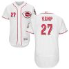 Stunning Reds #27 Matt Kemp White Flexbase Authentic Collection Stitched MLB Jersey