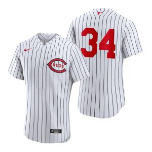 Fantastic Cincinnati Reds #34 Justin Wilson Men's 2022 Field of Dreams MLB Authentic Jersey   White